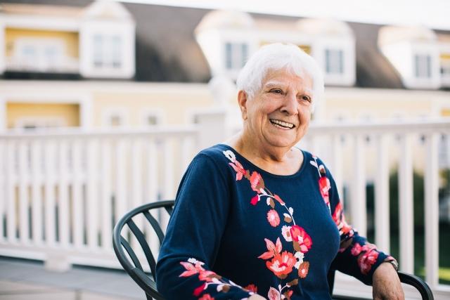 Senior woman smiling