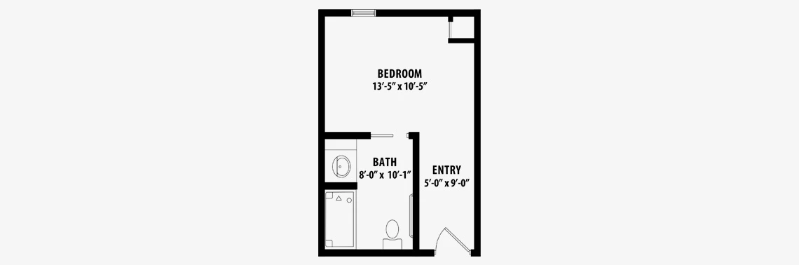 Memory Care studio floor plan